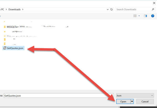 Power BI JSON - Select JSON File